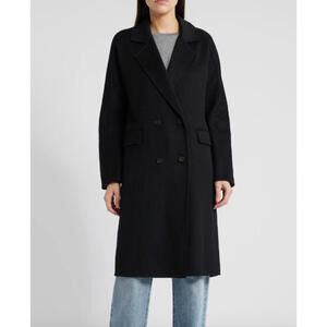 NEW, Rails  Bristol Wool Blend Overcoat in Black Size XL #W018